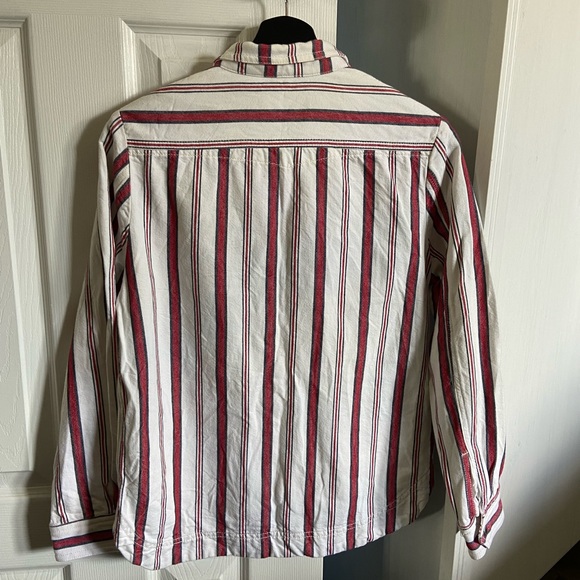 Off white shirt with red stripes and zipper - Picture 2 of 9